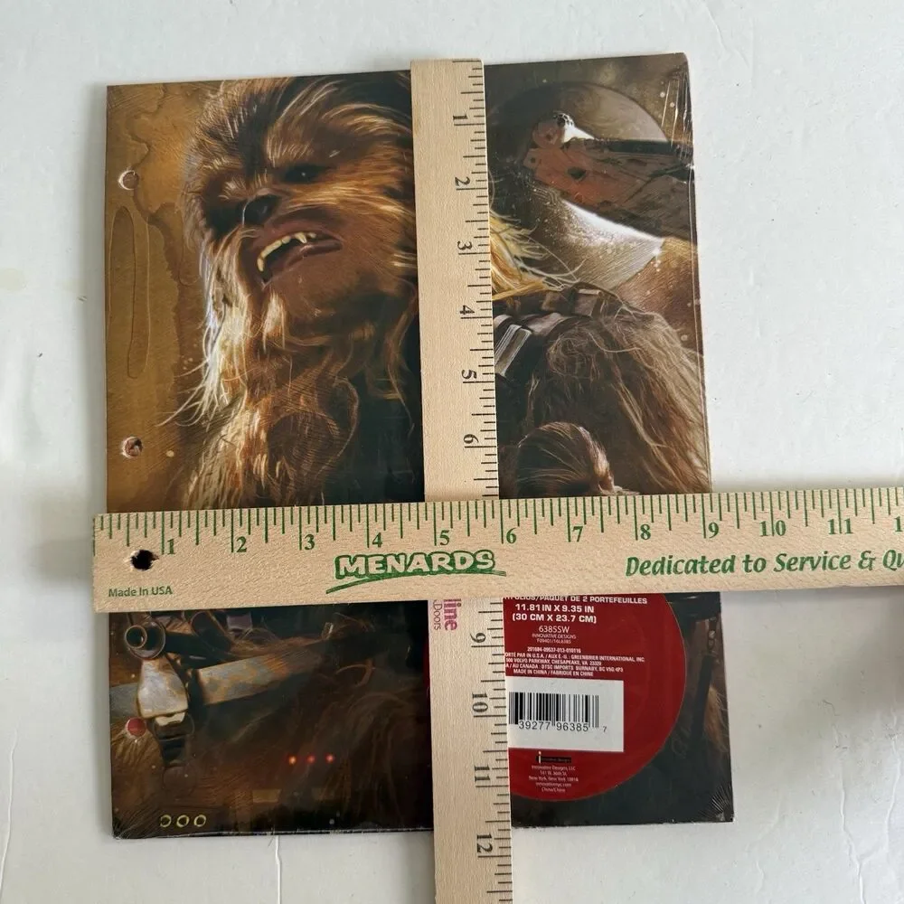 2 Star Wars The Force Awakens 3-Prong Hole Folders Portfolio BB-8 CHEWY NEW